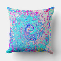 Groovy Abstrakt Retro Robin's Egg Blue Swirl