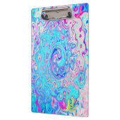Groovy Abstrakt Retro Robin's Egg Blue Swirl Klemmbrett (Links)