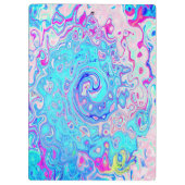 Groovy Abstrakt Retro Robin's Egg Blue Swirl Klemmbrett (Rückseite)