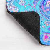 Groovy Abstrakt Retro Robin's Egg Blue Swirl Mousepad (Ecke)