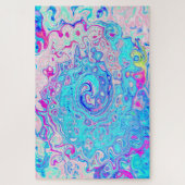 Groovy Abstrakt Retro Robin's Egg Blue Swirl Puzzle (Vertikal)