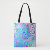 Groovy Abstrakt Retro Robin's Egg Blue Swirl Tasche (Vorderseite)