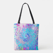 Groovy Abstrakt Retro Robin's Egg Blue Swirl Tasche (Rückseite)