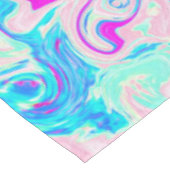 Groovy Abstrakt Retro Robin's Egg Blue Swirl Tischdecke (Schrägansicht)