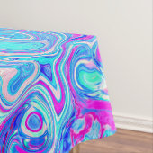 Groovy Abstrakt Retro Robin's Egg Blue Swirl Tischdecke (Beispiel)
