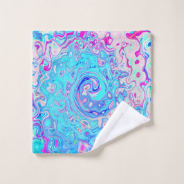 Groovy Abstrakt Retro Robin's Egg Blue Swirl Waschlappen