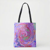 Groovy Abstrakt Retro Rot, Lila und rosa Swirl Tasche (Vorderseite)