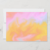 Groovy Abstrakt Script Save the Date Einladung (Rückseite)