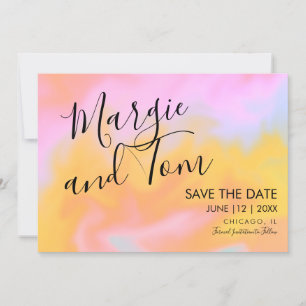 Groovy Abstrakt Script Save the Date Einladung