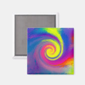 Groovy Abstrakt Spiral Swirl Magnet (Vorderseite/Rückseite)