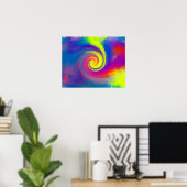 Groovy Abstrakt Spiral Swirl Poster (Heimbüro)