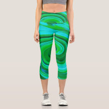 Groovy Abstrakt Türkis Liquid Swirl Malerei