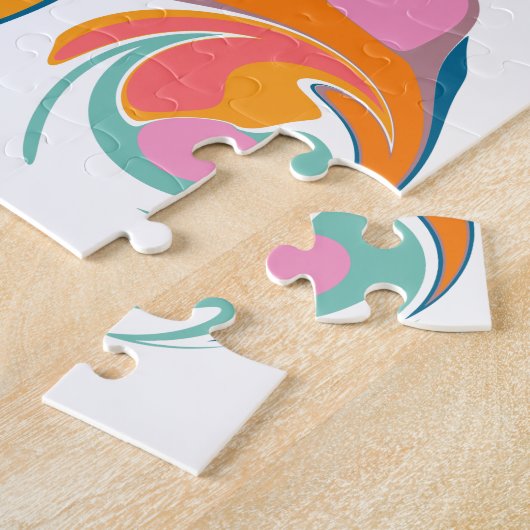 Groovy Abstrakte Marmor Psychedelic Art Puzzle (Seite)