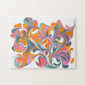 Groovy Abstrakte Marmor Psychedelic Art Puzzle (Horizontal)