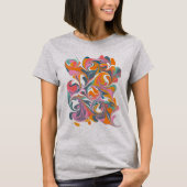 Groovy Abstrakte Marmor Psychedelic Art T-Shirt (Vorderseite)