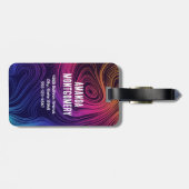 Groovy Abstrakte Wirbel und Kreise Cool Gepäckanhänger (Rückseite horizontal)