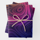 Groovy Abstrakte Wirbel und Kreise Cool Geschenkpapier Set (Beispiel)