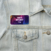 Groovy Abstrakte Wirbel und Kreise Cool Namensschild (Beispiel)