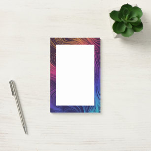 Groovy Abstrakte Wirbel und Kreise Cool Post-it Klebezettel