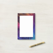 Groovy Abstrakte Wirbel und Kreise Cool Post-it Klebezettel (Auf Schreibtisch)