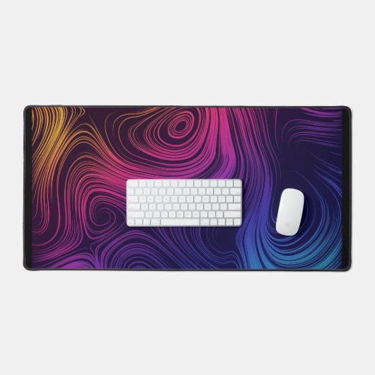 Groovy Abstrakte Wirbel und Kreise Cool Schreibtischunterlage (Tastatur & Maus)