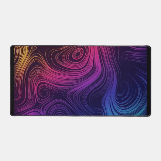 Groovy Abstrakte Wirbel und Kreise Cool Schreibtischunterlage (Vorderseite)