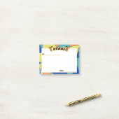 Groovy abstraktes post-it klebezettel (Auf Schreibtisch)