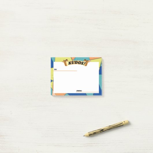 Groovy abstraktes post-it klebezettel (Auf Schreibtisch)