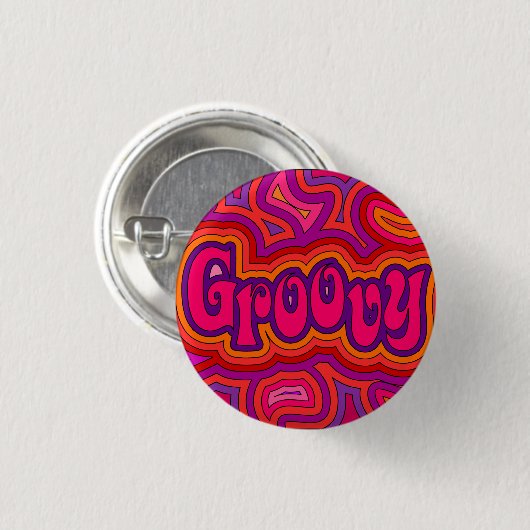 Groovy Abzeichen Button (Vorne & Hinten)