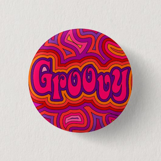 Groovy Abzeichen Button (Vorderseite)