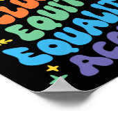 Groovy Adapt Advocate Inklusion Equity Equality AG Poster (Ecke)