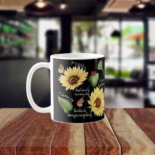 Groovy Affirmations Positive florale Selbstversorg Kaffeetasse