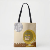 Groovy Aight Track Days Retro Music Illustration Tasche (Vorderseite)