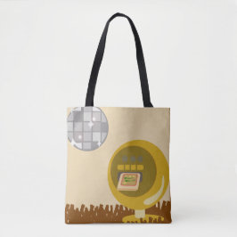 Groovy Aight Track Days Retro Music Illustration Tasche