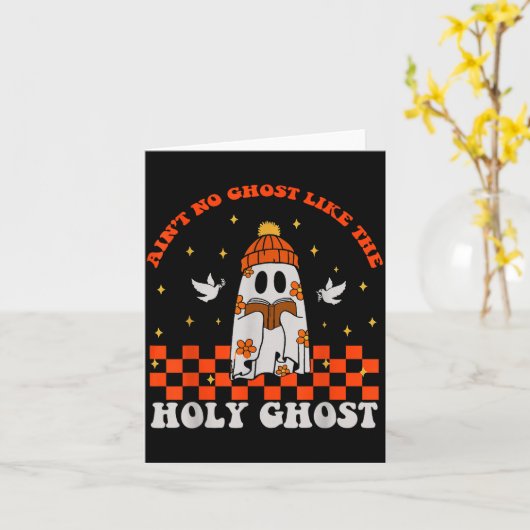 Groovy Ain’t No Ghost Like The Holy Christian Hall Karte (Gelbe Blume)