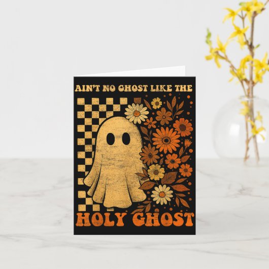 Groovy Ain't No Ghost Like The Holy Christian Hall Karte (Gelbe Blume)
