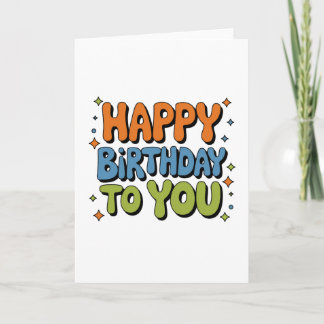 Groovy Alles Gute zum Geburtstag Dankeskarte