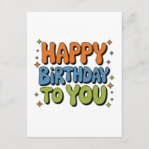 Groovy Alles Gute zum Geburtstag Feiertagspostkarte