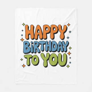 Groovy Alles Gute zum Geburtstag Fleecedecke