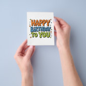 Groovy Alles Gute zum Geburtstag Flyer (Gruppe)
