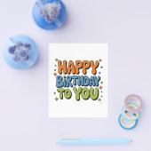 Groovy Alles Gute zum Geburtstag Flyer (Einzeln)