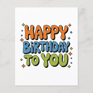 Groovy Alles Gute zum Geburtstag Flyer