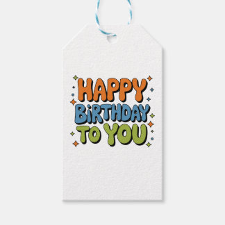 Groovy Alles Gute zum Geburtstag Geschenkanhänger