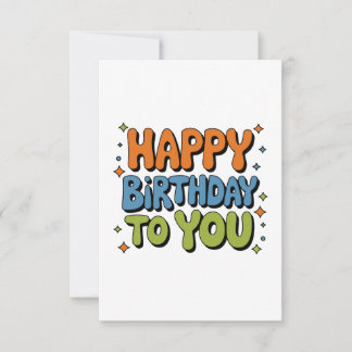 Groovy Alles Gute zum Geburtstag Mitteilungskarte