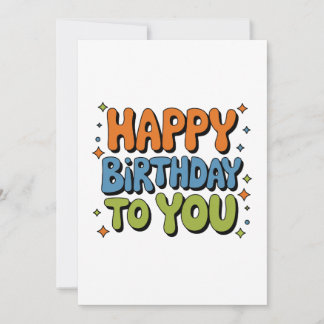 Groovy Alles Gute zum Geburtstag Mitteilungskarte