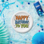 Groovy Alles Gute zum Geburtstag Pappteller (Party)