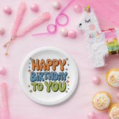 Groovy Alles Gute zum Geburtstag Pappteller (Party)