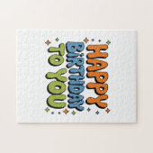 Groovy Alles Gute zum Geburtstag Puzzle (Horizontal)