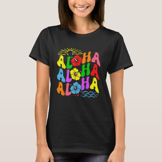 Groovy Aloha Hawaii Beach Sommerurlaub Familie C T-Shirt (Vorderseite)