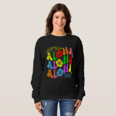 Groovy Aloha Hawaii Beach Summer Vacation Family C Sweatshirt (Vorne ganz)